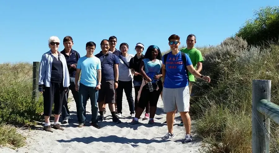 Group at the beach